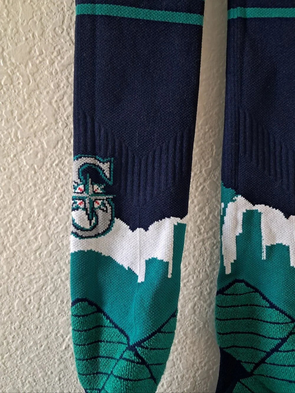 Stance Seattle Mariners Socks MLB Team Issued #57 Seattle Skyline Space Needle